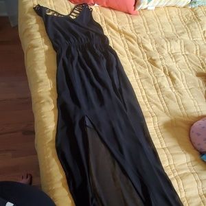 Black maxi with top details